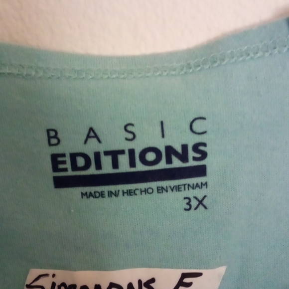 3X Lace detail turquoise light blue top - Picture 4 of 5